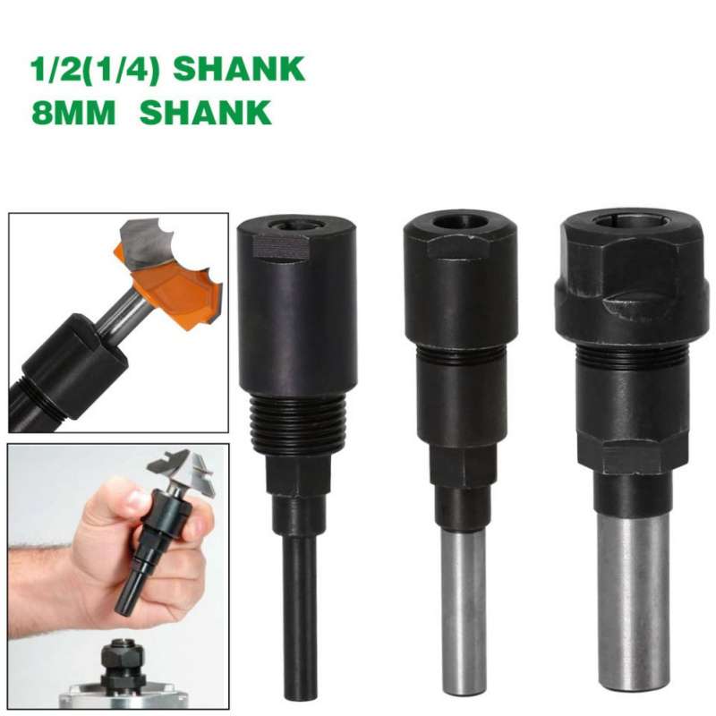 Router Bit Extension Rod Adapter Woodworking CNC Milling Bits Extension Rod (2 Inch)