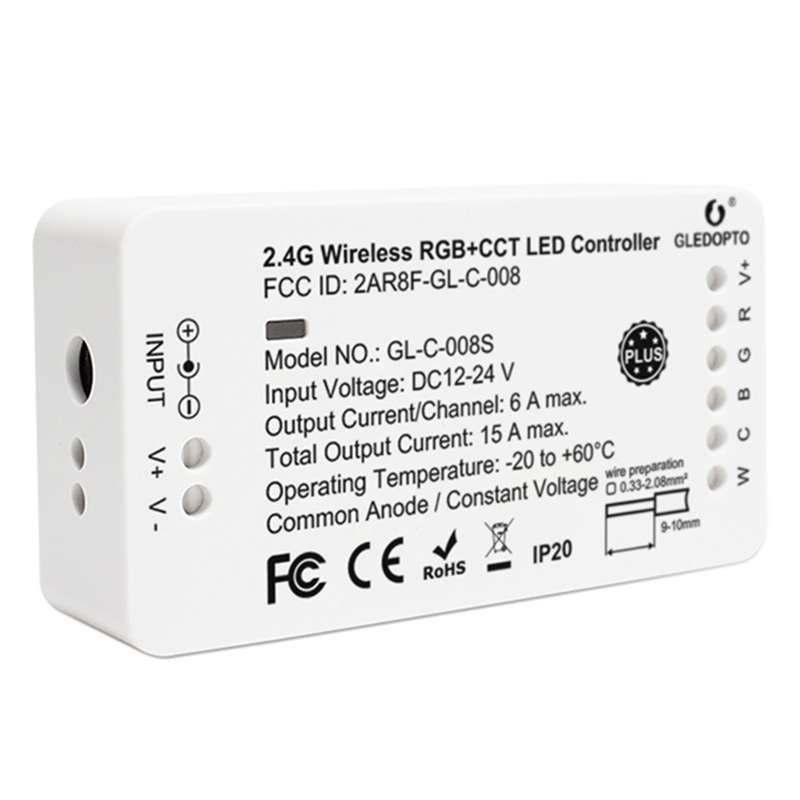 GLEDOPTO Smart APP RGB+CCT LED Strip Controller Remote Control Touch Panel Plus Work With Z (Type D)