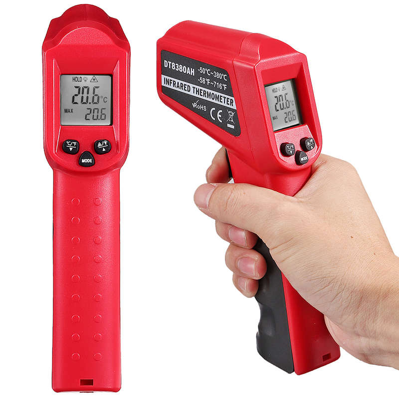 Non Contact -50~380/550 Laser LCD Display Digital Temperature Thermometer (Type A)