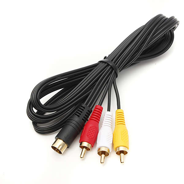 Audio Video AV Cable fits Sega Saturn A/V 1.8m 6ft RCA Connection Cord