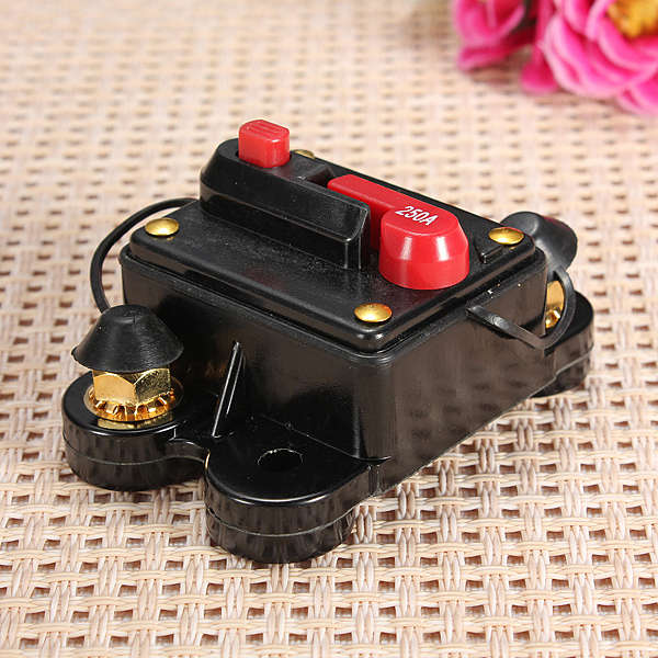 250A Car Marine Boat Bike Stereo Audio Inline Circuit Breaker Fuse