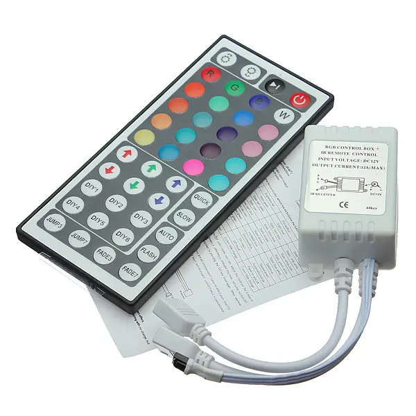 44 Key IR Remote Controller For 2 STRIPS OF RGB LED Strip DC 12V