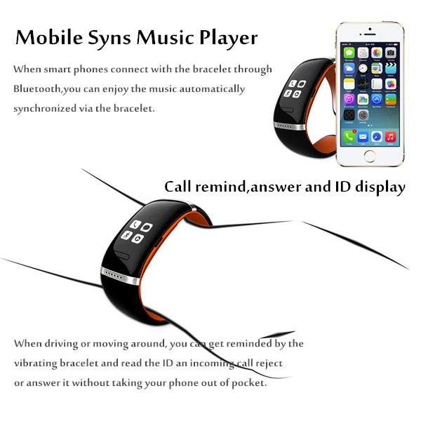 bluetooth Wrist Smart Bracelet Watch Phone For iPhone IOS Android