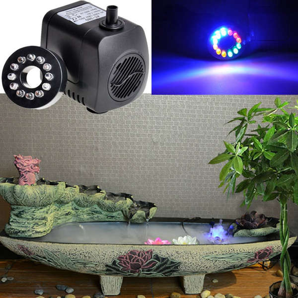 800L/H 210 GPH Submersible Water Pump For Aquarium Fish Tank Pond Fountain Wi (Adaptor 110V US Plug)