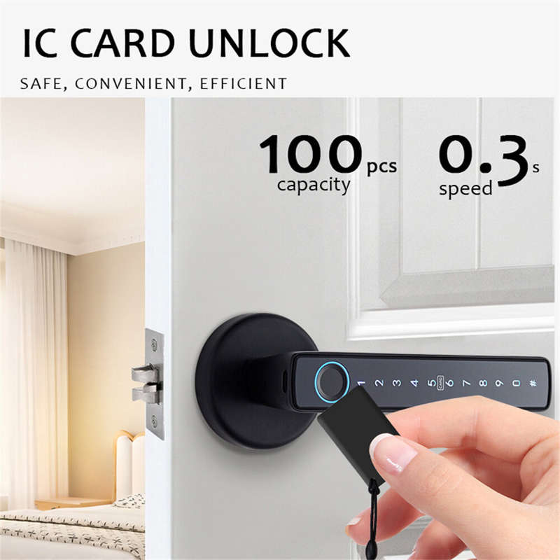 WAFU WF-F6 Tuya Smart Fingerprint Door Lock Aluminum Alloy Keyless Entry 5 Unlock Methods App Contro