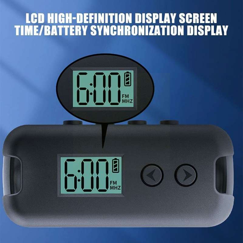 Mini Portable Pocket FM Radio 50-108MHZ Radio Receiver DSP Chip LCD Display 3.5mm Plug Handheld Radi