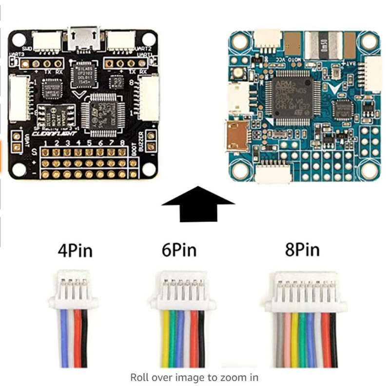 SH1.0 Connectors and Pre-Crimped Silicone Cables Compatible with JST SH 1.0mm for SPRacingF3 Omnibus