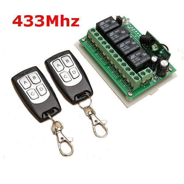 3Pcs Geekcreit 12V 4CH Channel 433Mhz Wireless Remote Control Switch With 2 Transimitter