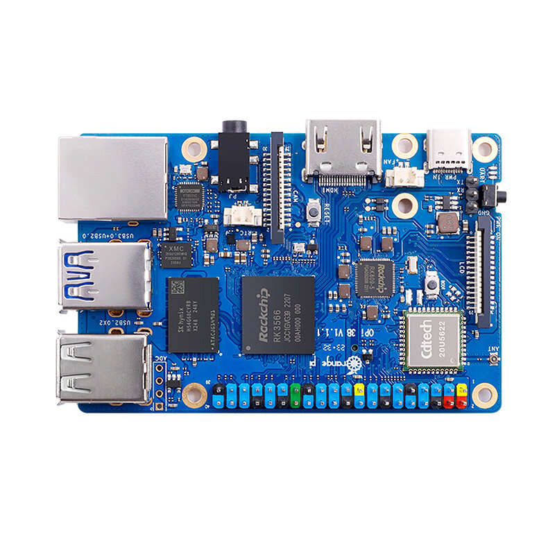 Orange Pi 3B 4GB/8GB RAM Rockchip RK3566 Mini PC Quad-Core 64-bit WiFi+BLE Gigabit Run Android Linux