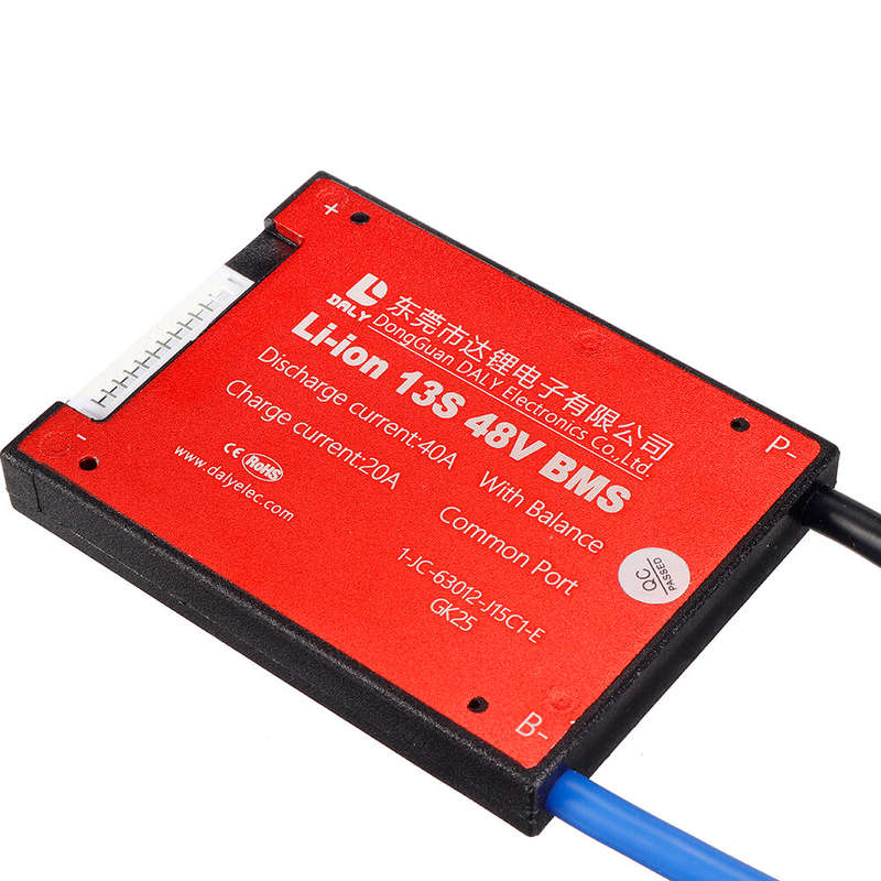 DALY BMS DL13S 13S 48V BMS Battery Protection Board 15A 20A 30A 40A 50A 60A Waterproof BMS for Recha