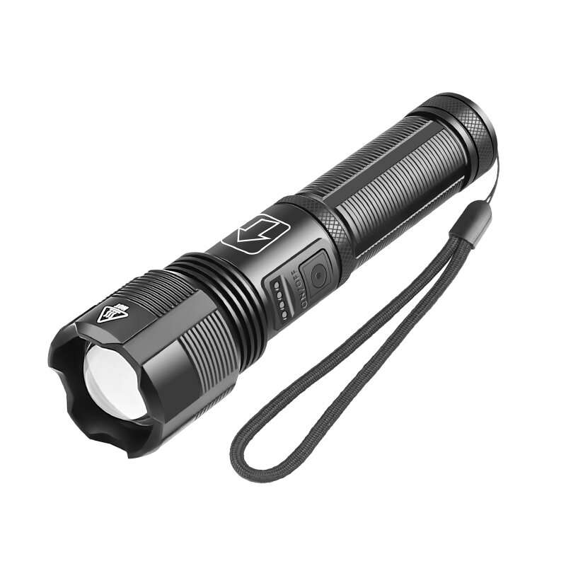 BIKIGHT XHP50 1800lm Powerful Long Range Zoomable Flashlight Kit with 18650 Li-ion Battery USB Recha
