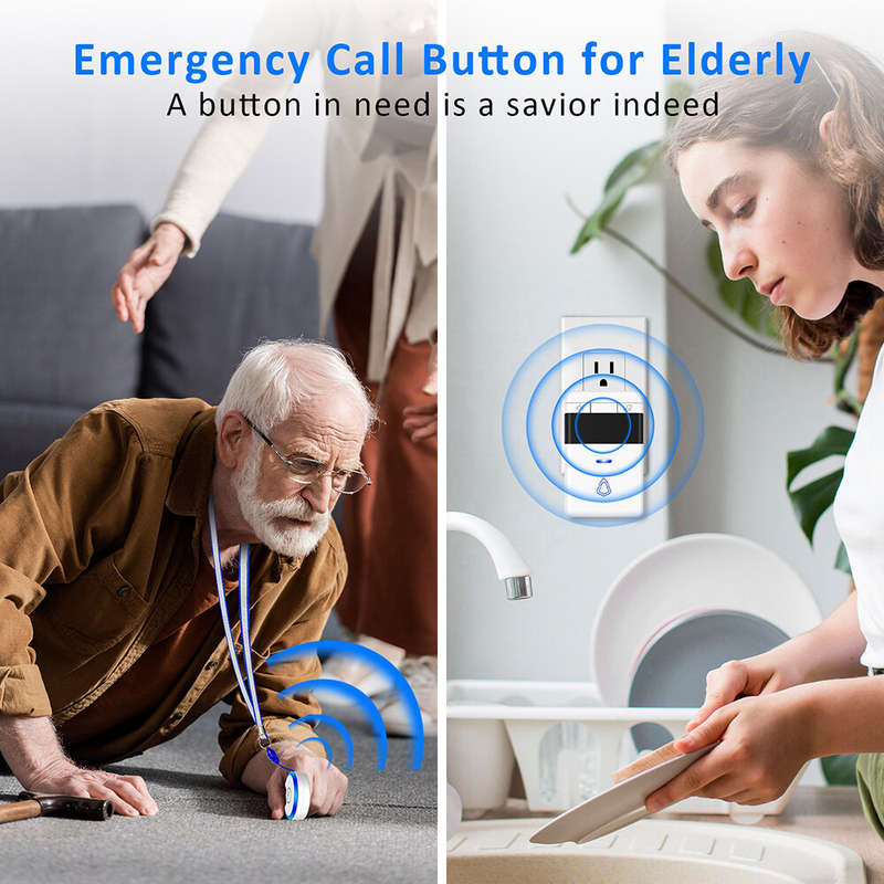 CF101W Tuya WiFi Emergency Alarm Button Rechargeable Elderly Emergency Panic Button Old Man Personal