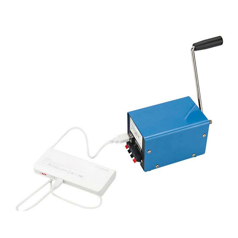 Portable Hand Crank Generator Reliable Emergency Power Supply Source Lightweight Compact For Outdoor