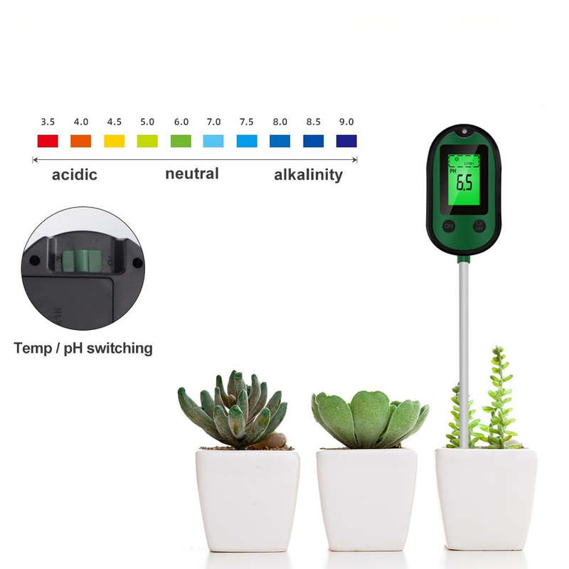 Garden 5 in 1 Soil Moisture Sensor pH Meter Metal Probe Soil Moisture Detector Acidity Temperature T