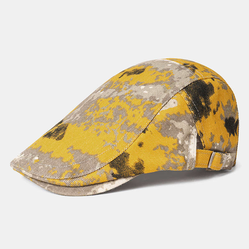 Collrown Beret Caps Print Sun Hat Tie-dye Cap