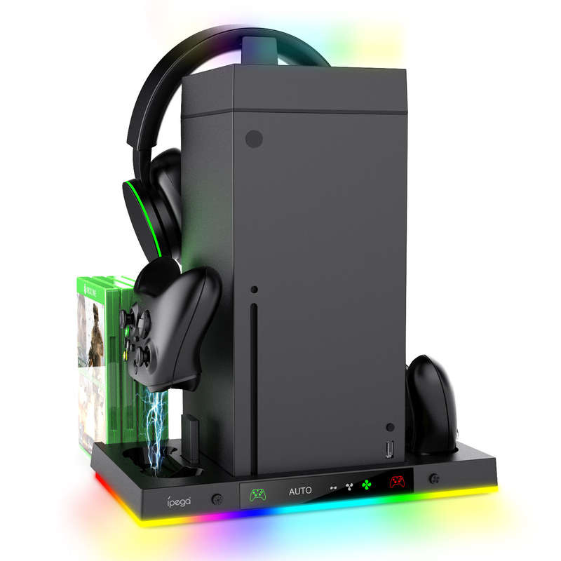 Ipega PG-XBX024S Rooftop Cooling Fan for Xbox Series X Host RGB Intelligent Temperature Control Base