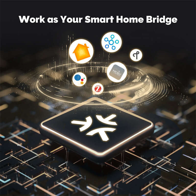 Moes Matter Smart Zigbe Home Bridge Matter Wired Gateway Hub Support Voice Control Via Alexa Google