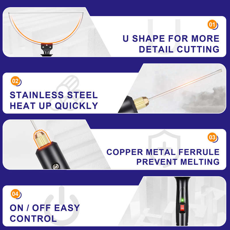 Electric Foam Cutter GOCHANGE Electric Cutting Machine Pen Tools Kit US Plug 100-240V /18W Styrofoam