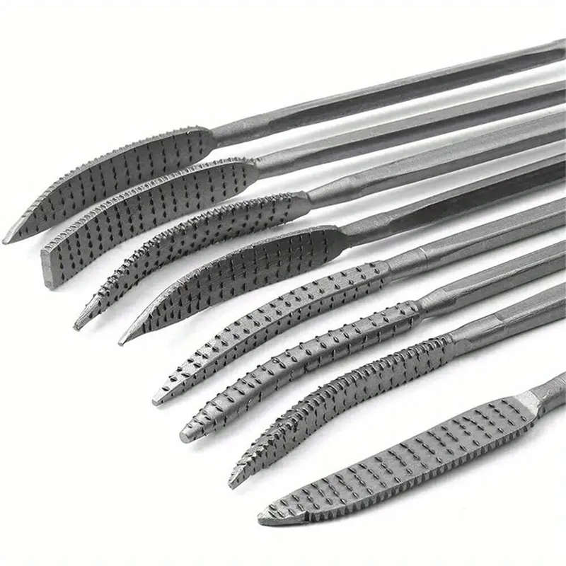 8PCS Double Ended Wood Carving File Kit Metal Riffler Wood Rasp Set Special Shaped Tools Perfect for