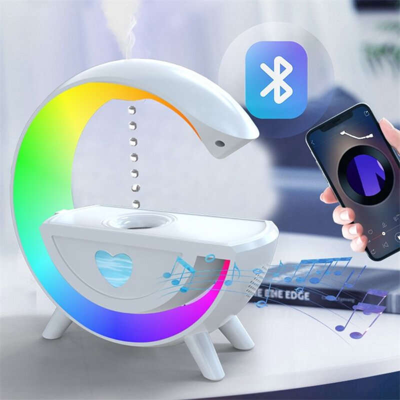 Anti Gravity Water Drop Humidifier LED Colorful Night Light Built-in Bluetooth Speaker Humidifier Di