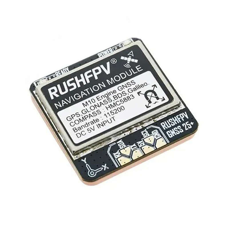 RUSHFPV GNSS PRO UBX NMEA M10 Dual Protocol GPS Module Built-in Ceramic Antenna 5883 Compass for RC