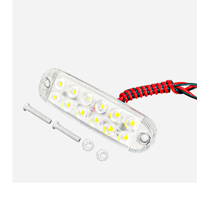 A Pair Of 12LEDs High-Bright Truck LED Flash DC 12-80V Warning Lights Trailer Signal Lamps Emergency