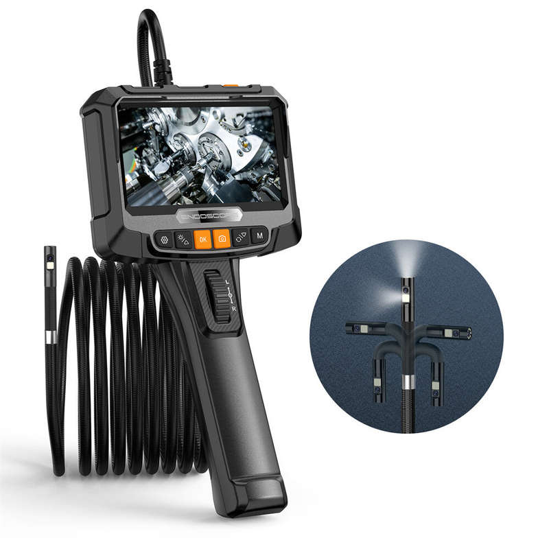 S10 Articulating Borescope Camera with Light, Two-Way Articulated Endoscope Inspection Camera with 8