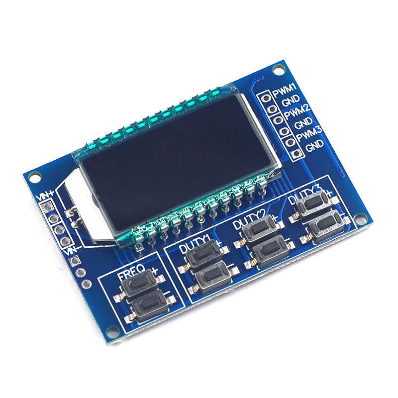 3-way PWM Pulse Adjustable Frequency Module for Square Wave Signal Generator Adjustable Duty Ratio I