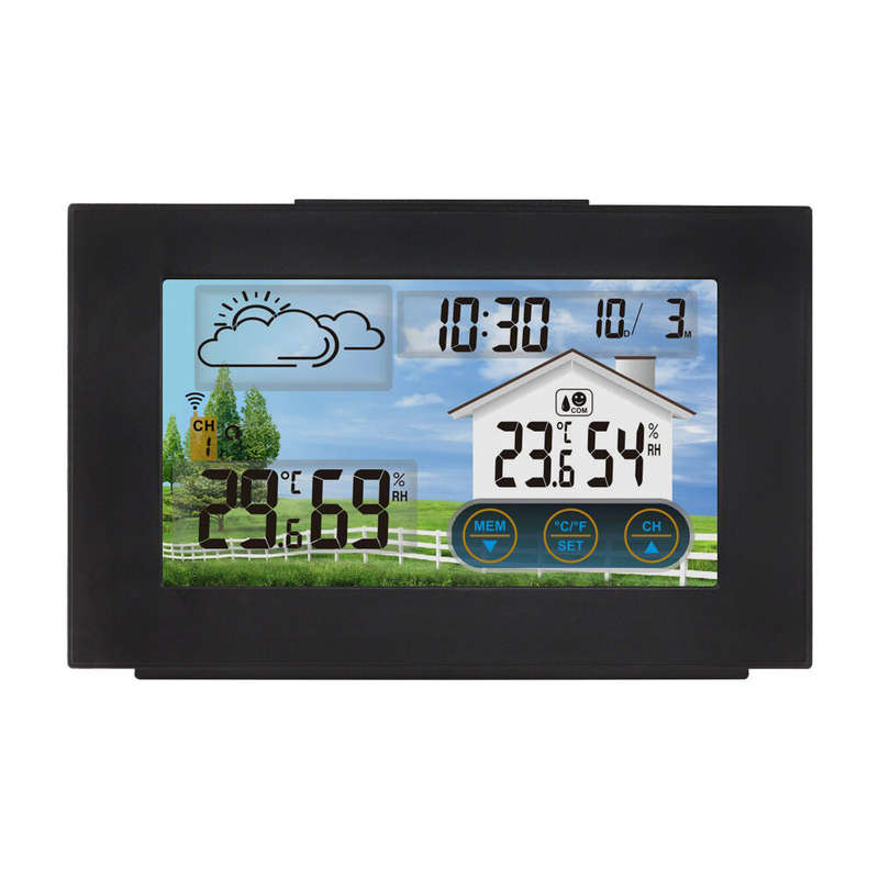 3551A Touch Screen Weather Station Indoor Outdoor Thermometer Hygrometer Wireless Sensor Weather For