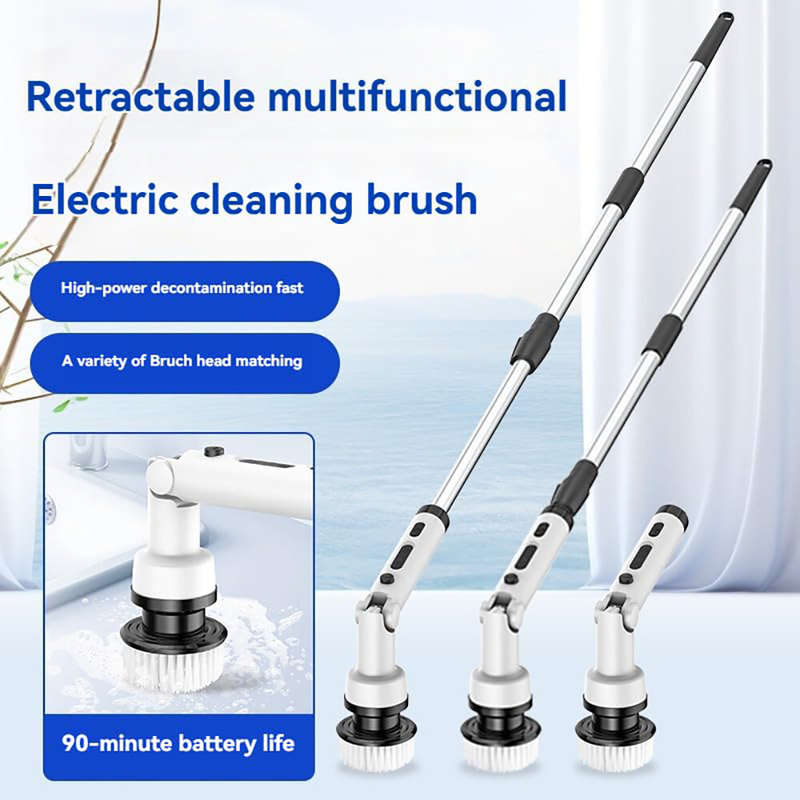 NovuLife Cordless Electric Spin Scrubber with 9 Replacement Head Dual Speed Electric Brush for Clean