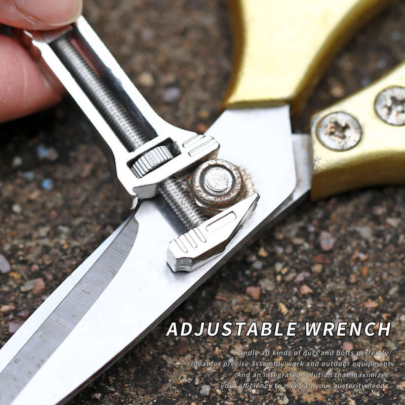 Titanium Strength Compact CNC Machined Multitool with Bottle Opener Tungsten Attack Head Nail Puller