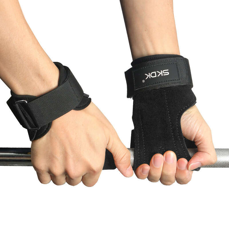 SKDK Fitness Gloves Protective Hand Gear Anti-slip Wear-resistant Wrist Protection Hard Pull Grip St