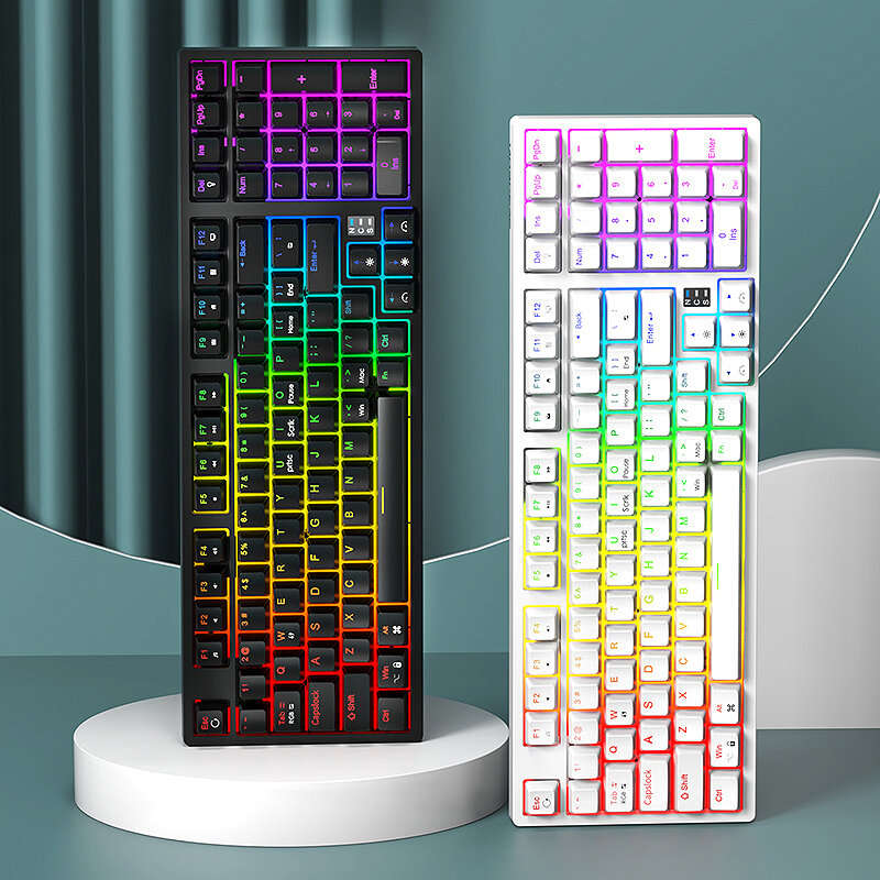 Readson H98 97 Keys Mechanical Gaming Keyboard Hot Swappable RGB Backlit OEM Profile Type-C Wired 98