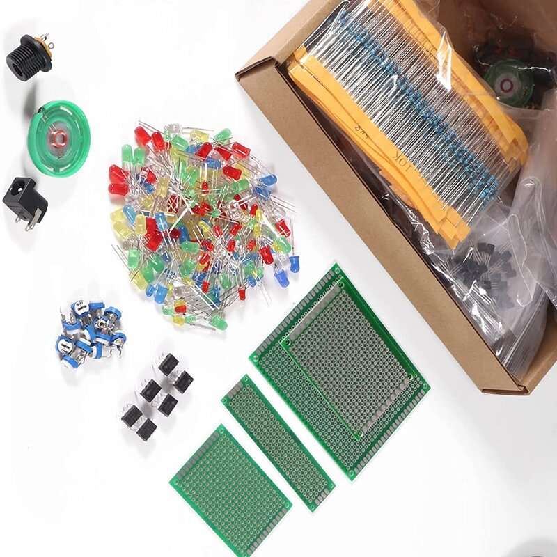 1900PCS Mega Electronic Component Assortment Kit Capacitors Resistors LED Transistors Diodes 1n270 G