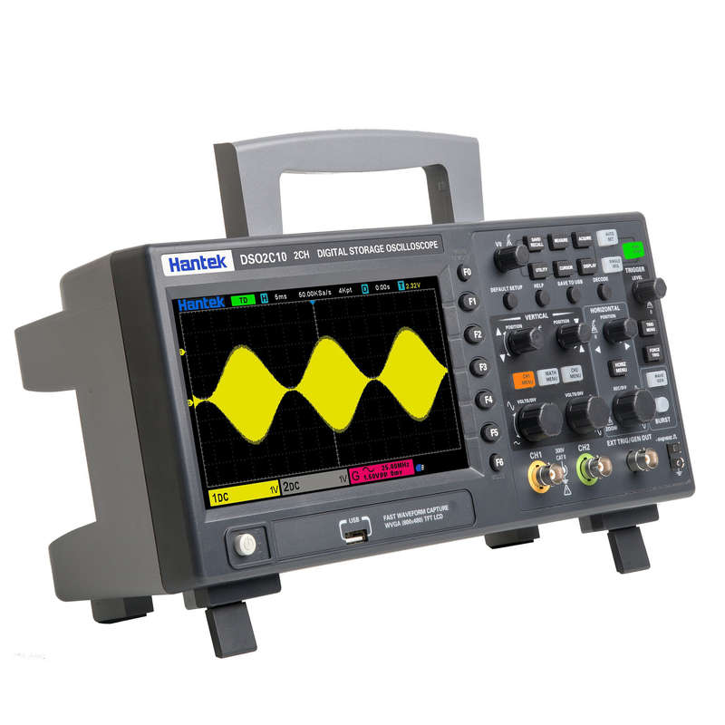 Hantek DSO2C10 Digital Oscilloscope 2CH Digital Storage 1GS/s Sampling Rate 100MHz Bandwidth Dual Ch