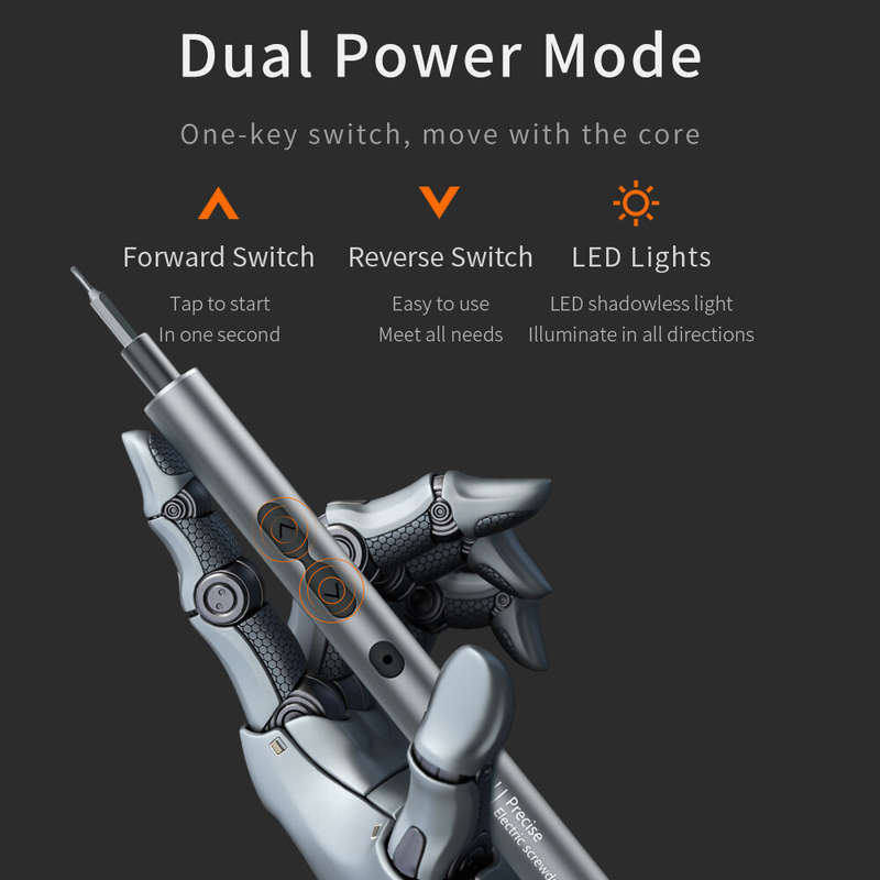 62-in-1 High-Speed Adjustable Electric Screwdriver with 48 Precision S2 Bits Lengthened Bits for Com