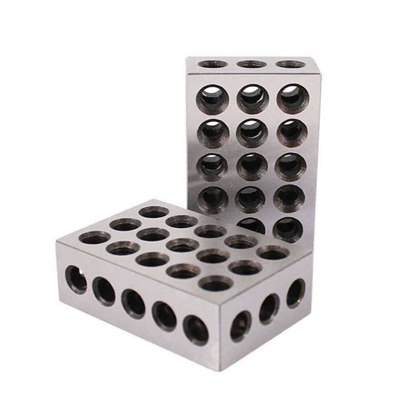 1-2-3" (25-50-75mm) Metric System Ultra Precision Parallel Blocks Set 23 Holes Iron Gauge Block Tool