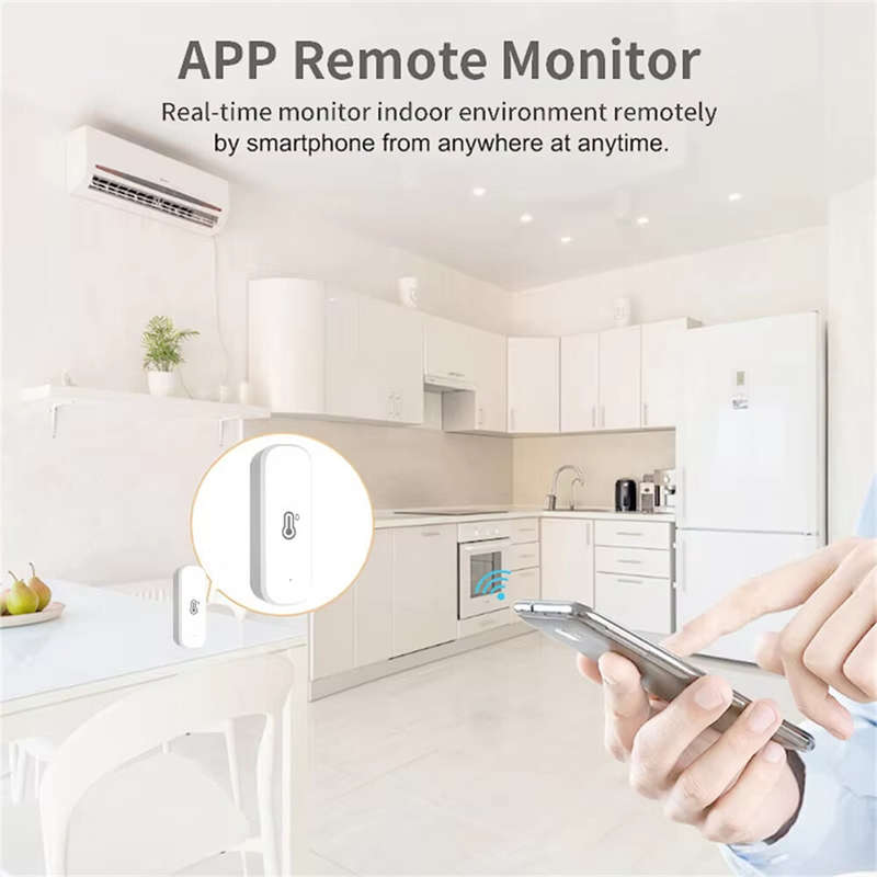 WiFi Temperature Humidity Tester Smart Home Integration Alexa Google Assistant Mobile App Control -1