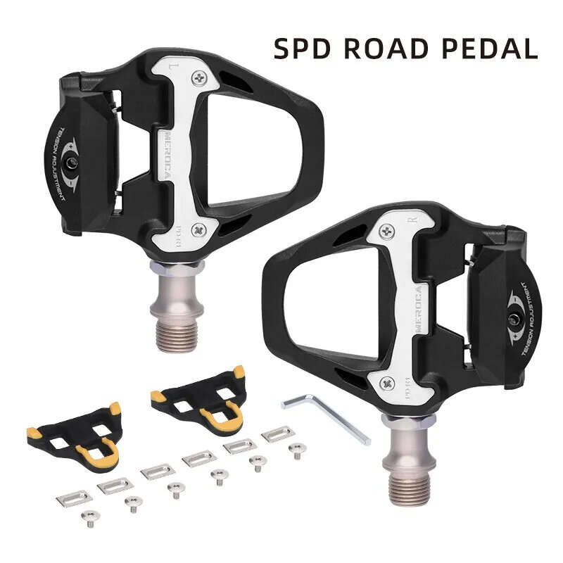 1 Pair MEROCA Bike Lock Pedal Bicycle Self-Locking Pedal With Sealed Bearings Lock Piece For SPD Sys