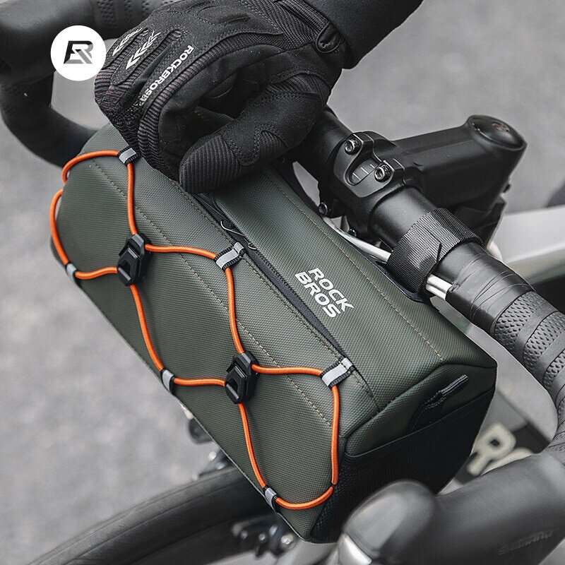 ROCKBROS 2.2L Cycling Bicycle Front Bag 100% Polyester Three-point Fixation Stability High-visibilit