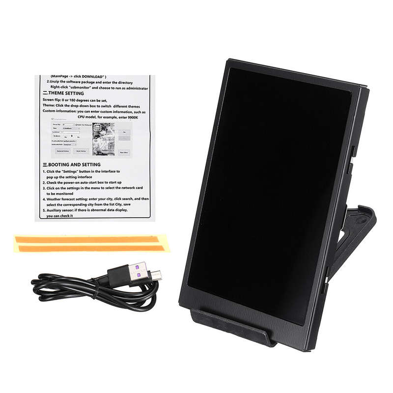 3.5 Inch IPS TYPE-C Secondary Screen CPU GPU RAM HDD Monitoring USB Display Freely AIDA64 for Mini I