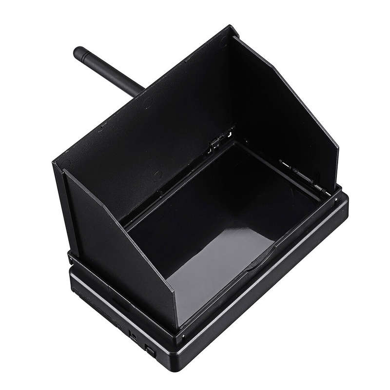 JINJIEAN 5.8G 48CH 4.3 Inch LCD 480x272 16:9 NTSC/PAL FPV Monitor Auto Search With OSD Build-in Batt