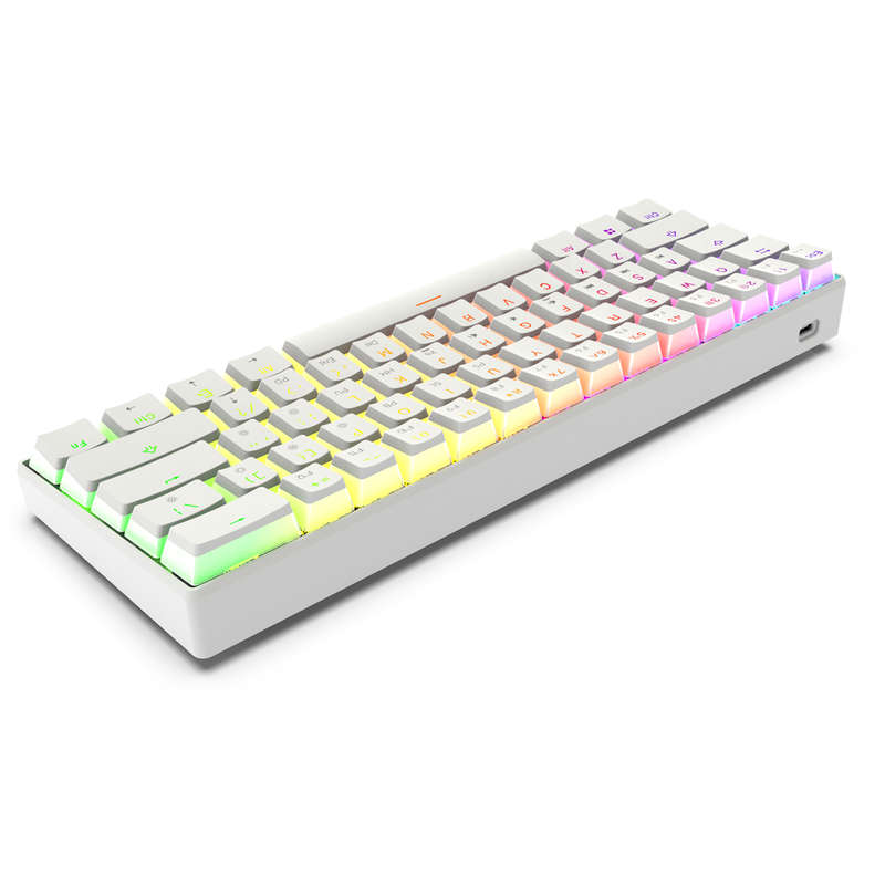 GAMAKAY MK61 Wired Mechanical Keyboard Gateron Optical Switch Pudding Keycaps RGB 61 Keys Hot Swappa