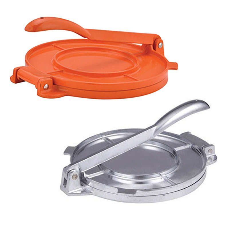 Tortilla Maker Press Heavy Duty Restaurant Commercial Authentic Aluminium Meat Press - Silver