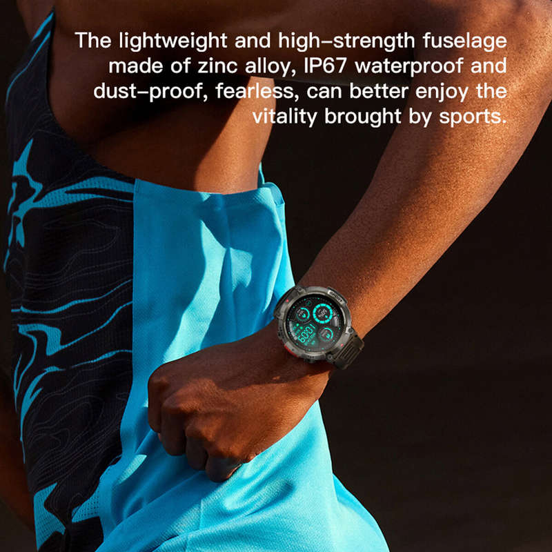 Bakeey 1.45 inch HD Screen Built-in Flashlight bluetooth Call Heart Rate Blood Pressure Blood Oxygen
