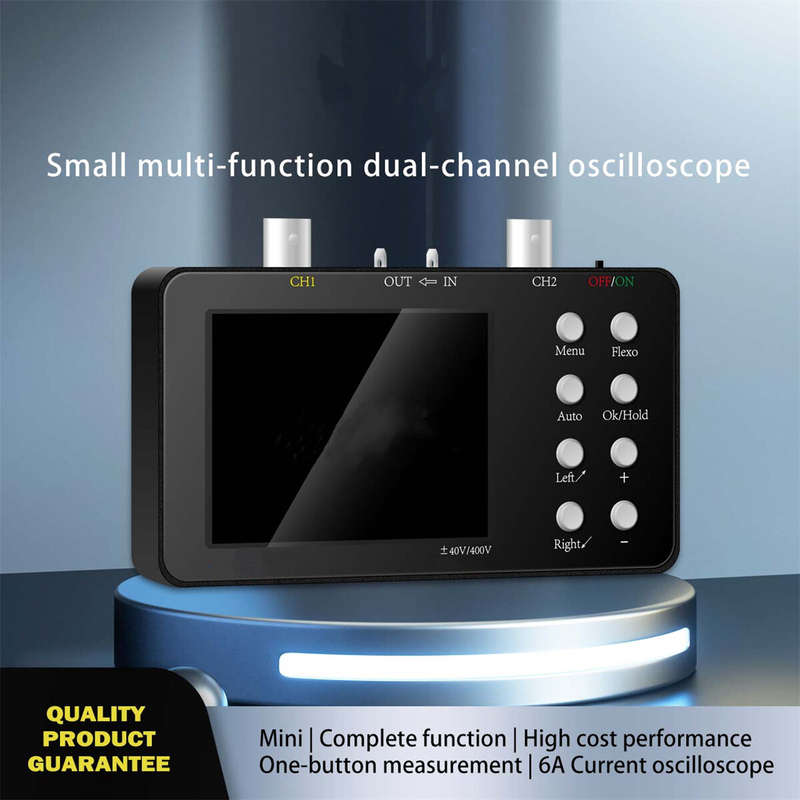 SCO2 Dual Channel Digital Oscilloscope 50M Sampling Rate 10Mhz Analog Bandwidth One Key AUTO Anti Bu