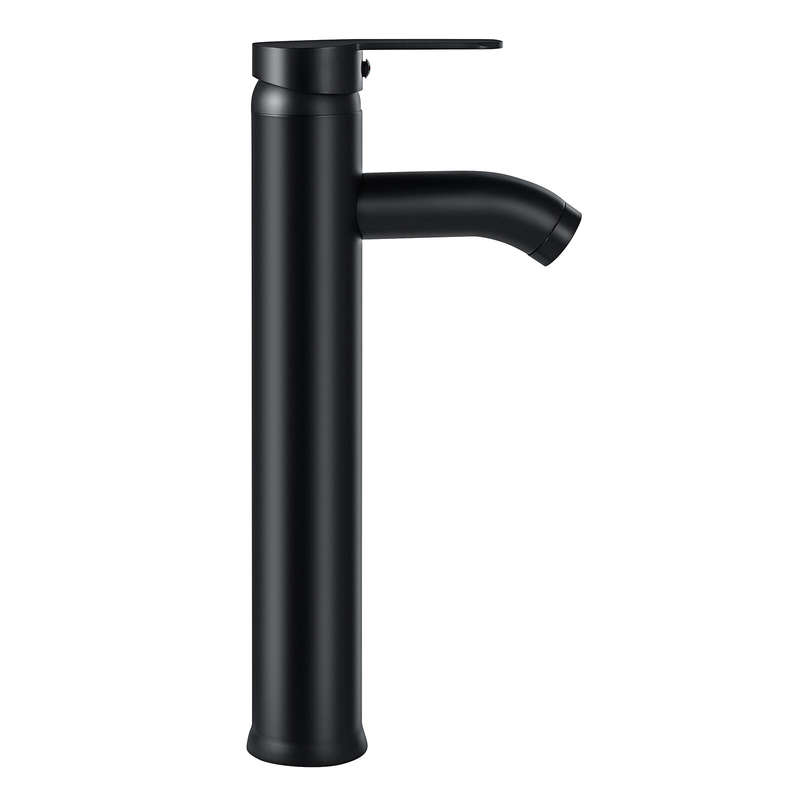 Black Bathroom Faucet Hot Cold Water Sink Mixer Tap Stainless Steel Paint Basin Faucets Single Hole