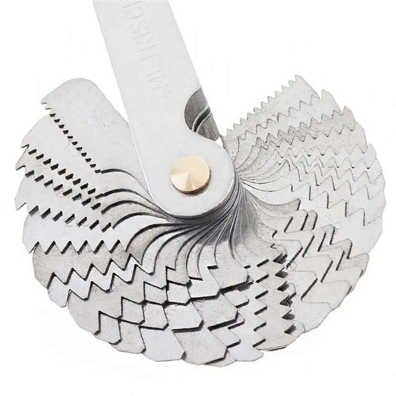 58PCS Metric & Imperial Screw Thread Pitch Gauge Stainless Steel Portable Accurate Precision Tool fo