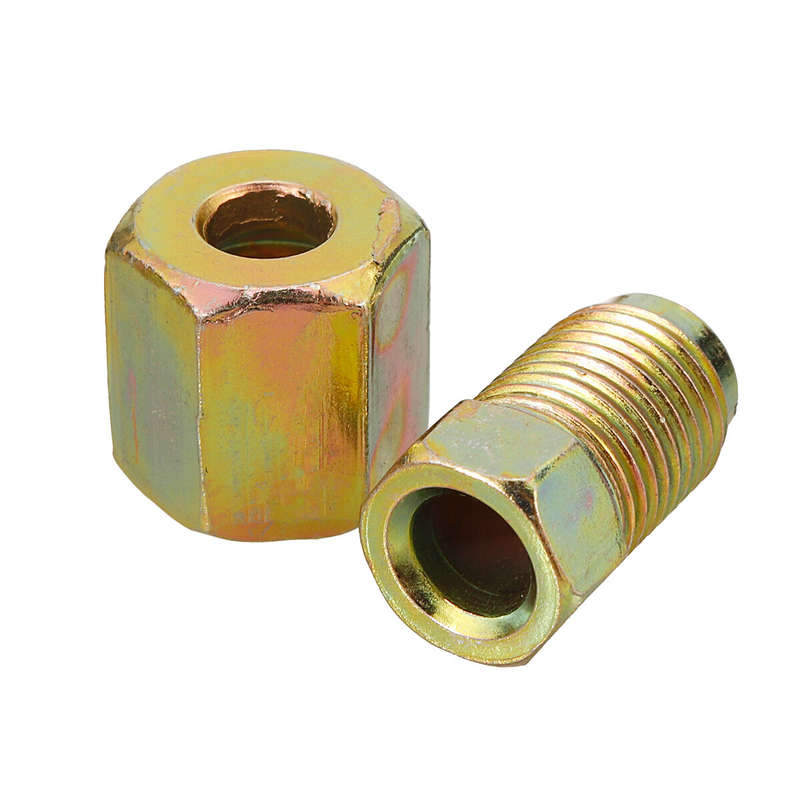 25x Male+25x Female M10 Copper Brake Pipe Fittings Metric Nuts For 3/16" Tube