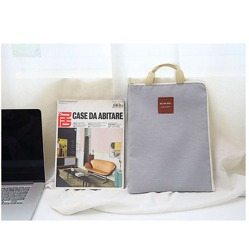 Libo Waterproof Computer Bag Canvas Zipper Multi Functional Multi-Layer A4 File Bag Portable Pad Lap